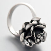 Small Rose Ring Mexican Sterling Silver